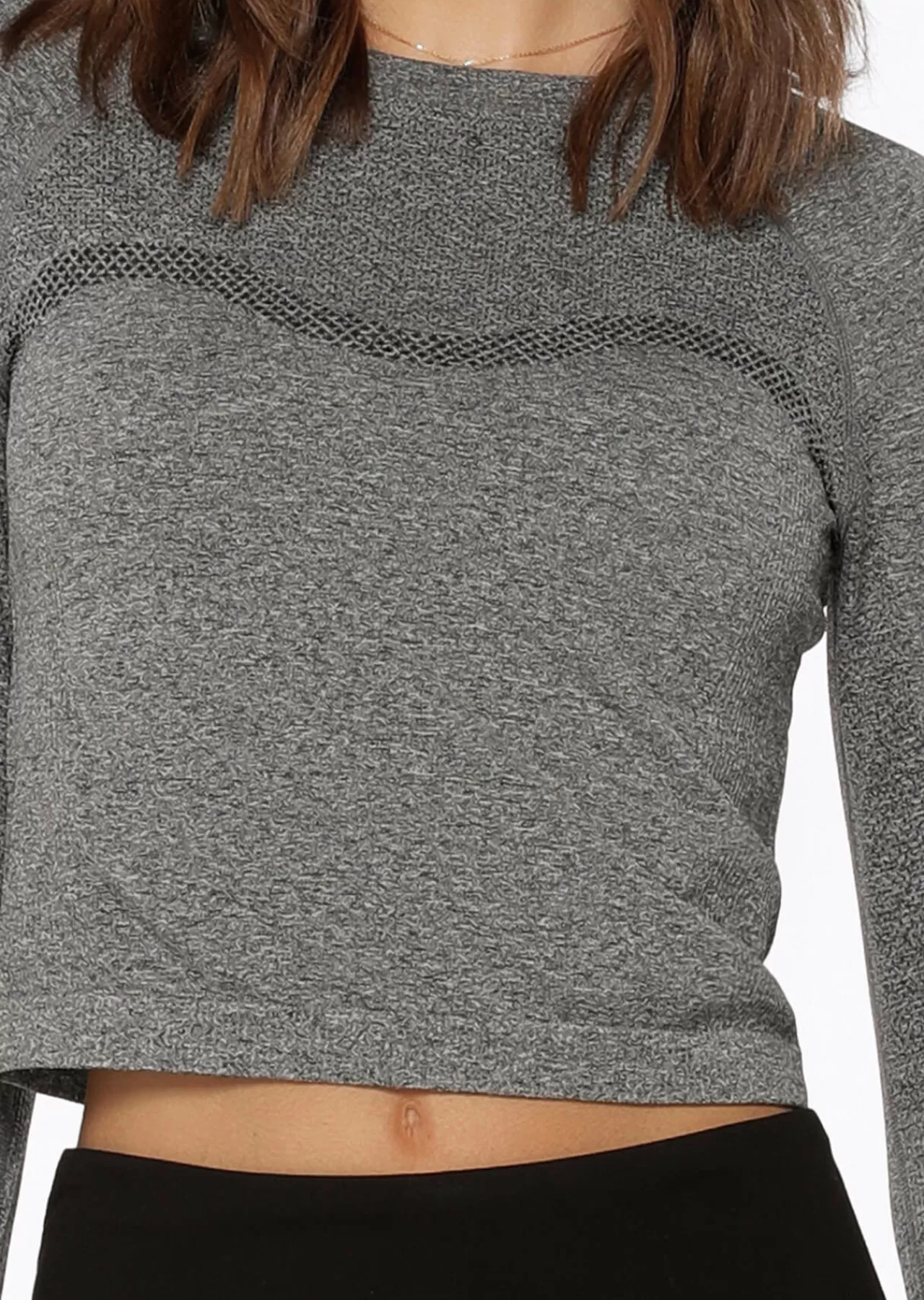 Women Lorna Jane Tops>Dynamic Seamless Cropped Long Sleeve Top