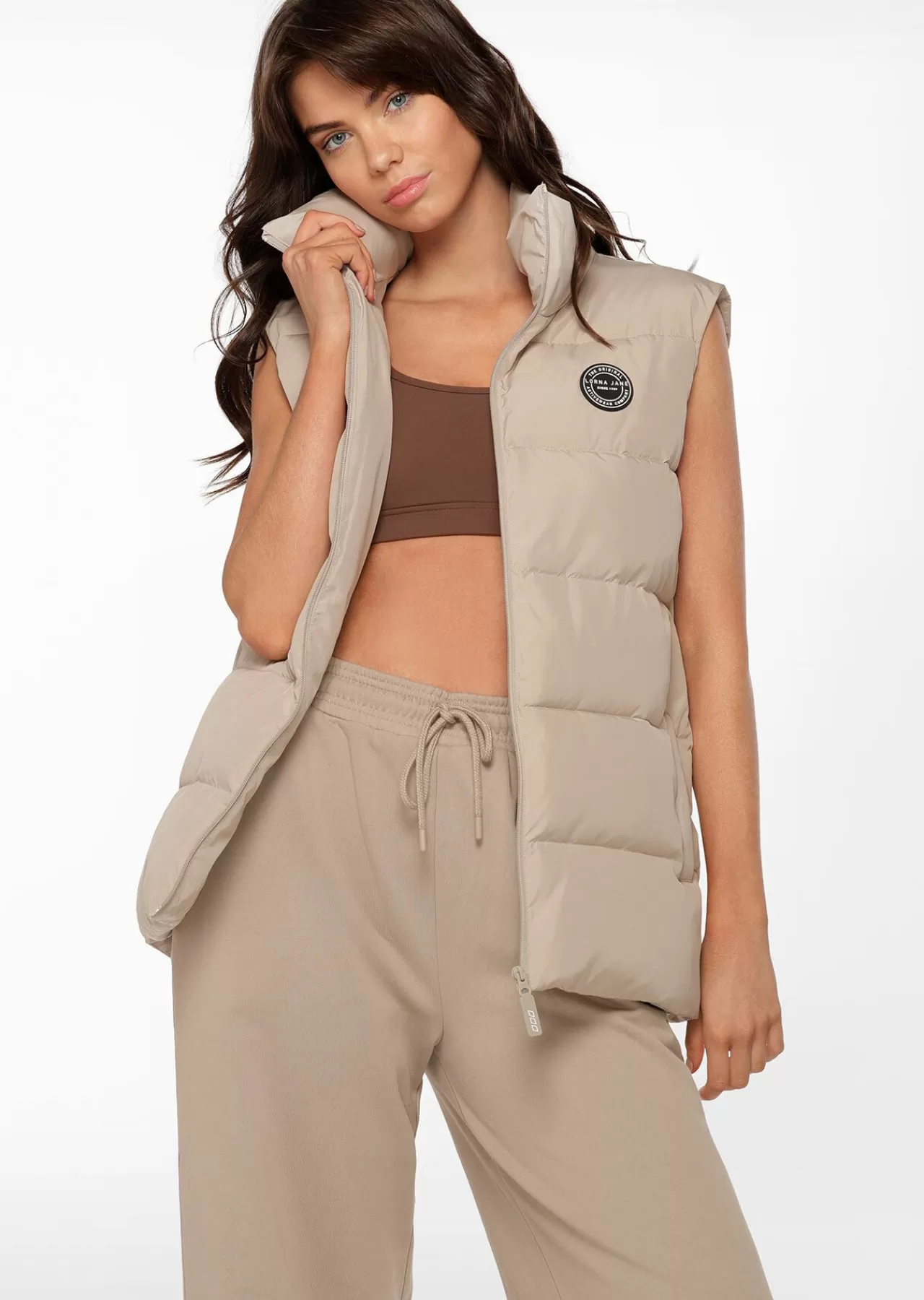 Women Lorna Jane Jackets, Hoodies And Sweats>Longline Puffer Vest