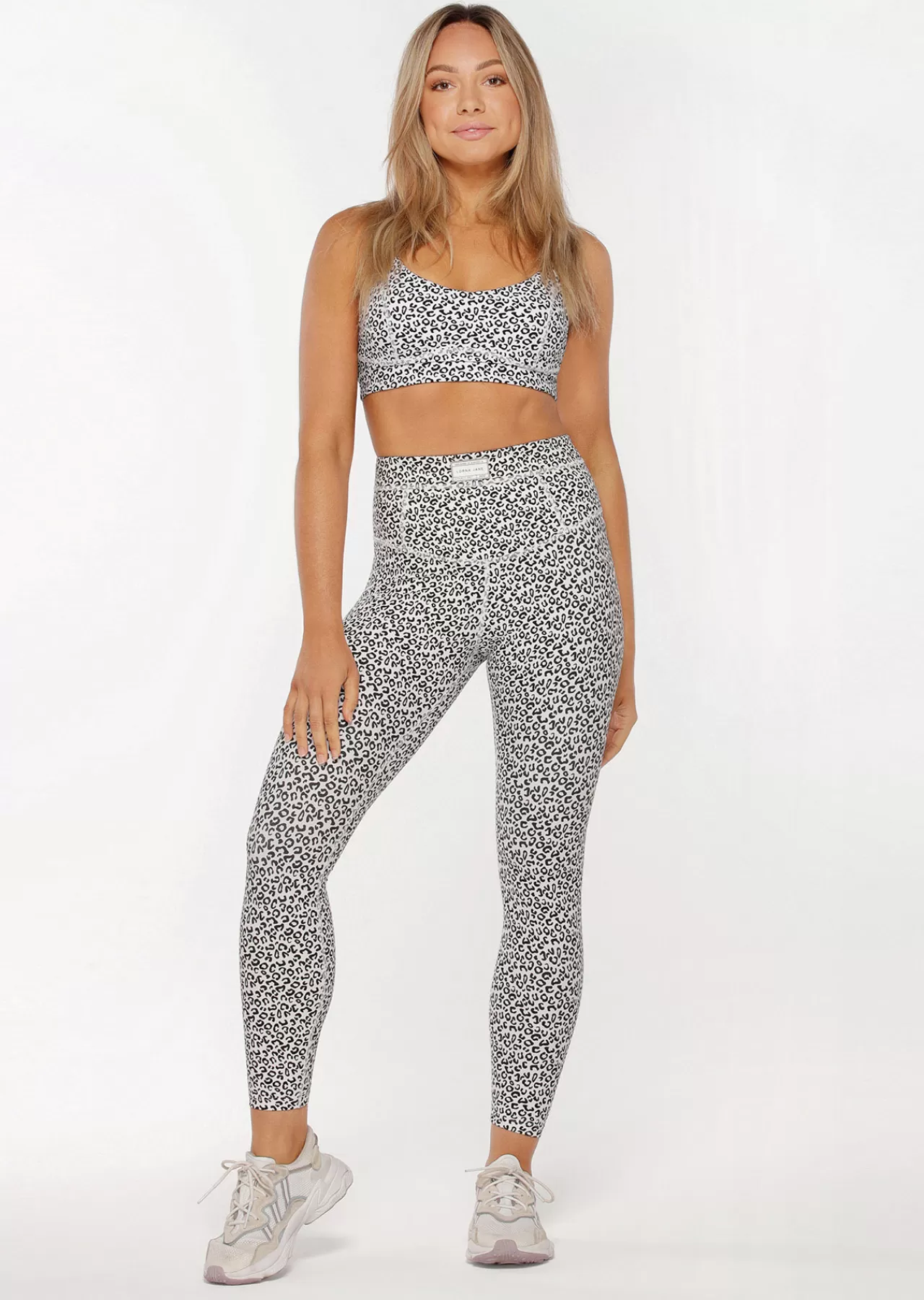 Women Lorna Jane Tights And Leggings>Micro Leopard Core Stability Ankle Biter Leggings